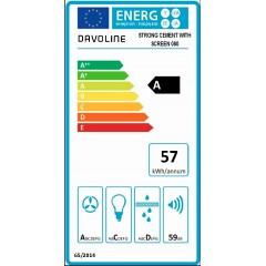 Davoline Strong Cement 60 Απορροφητήρας Καμινάδα 60cm Inox